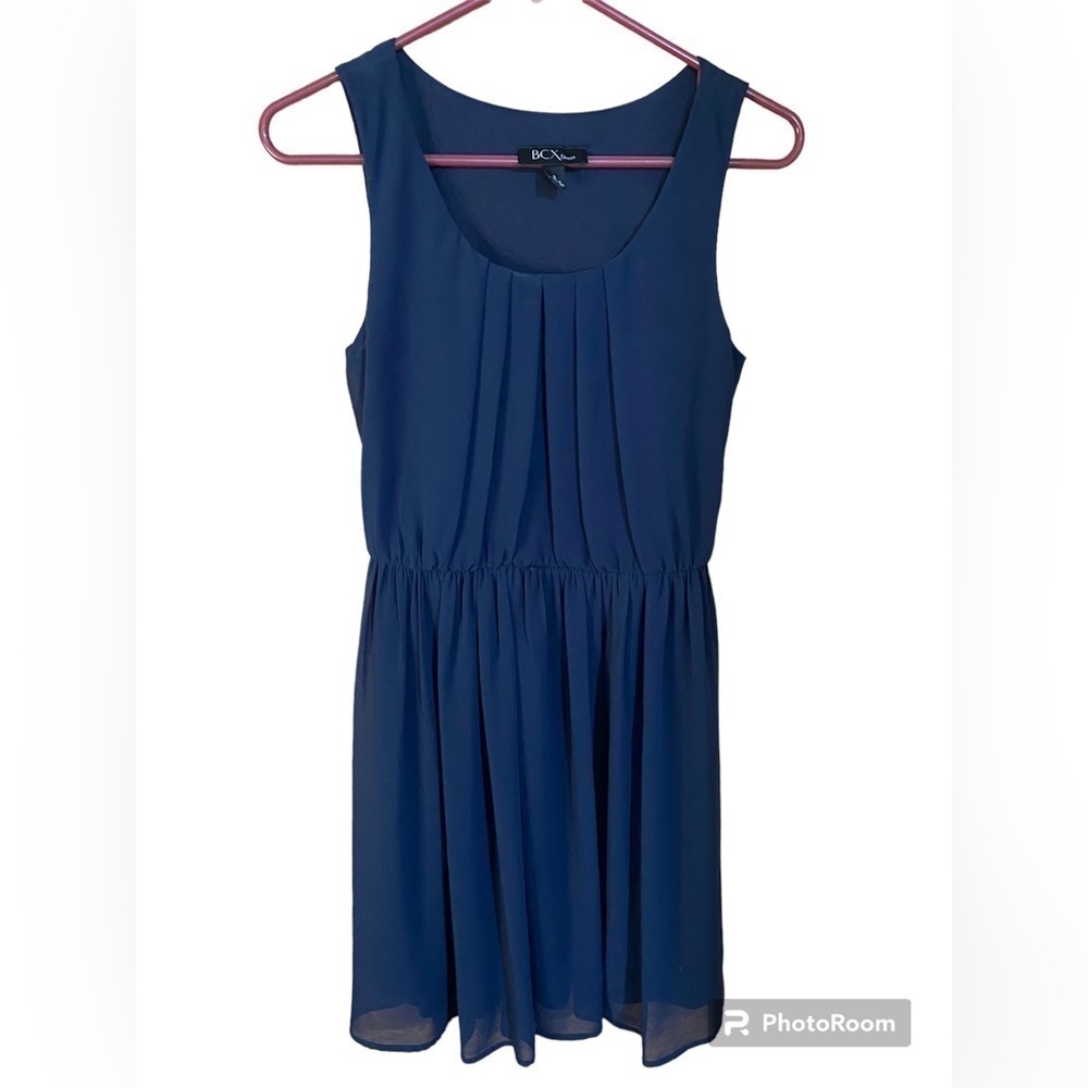 Bcx Navy Blue Sleeveless Mini Cocktail Dress size S
